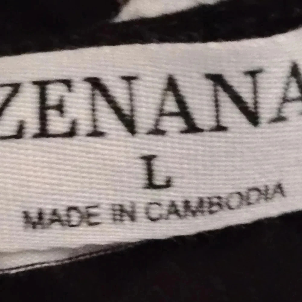 Zenana black striped wide leg sleeveless pants jumpsuit size large XL - Picture 3 of 3